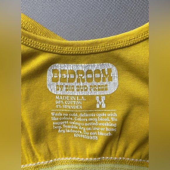 BIG BUD PRESS Basic Bedroom Bralette Yellow Medium - Picture 3 of 3